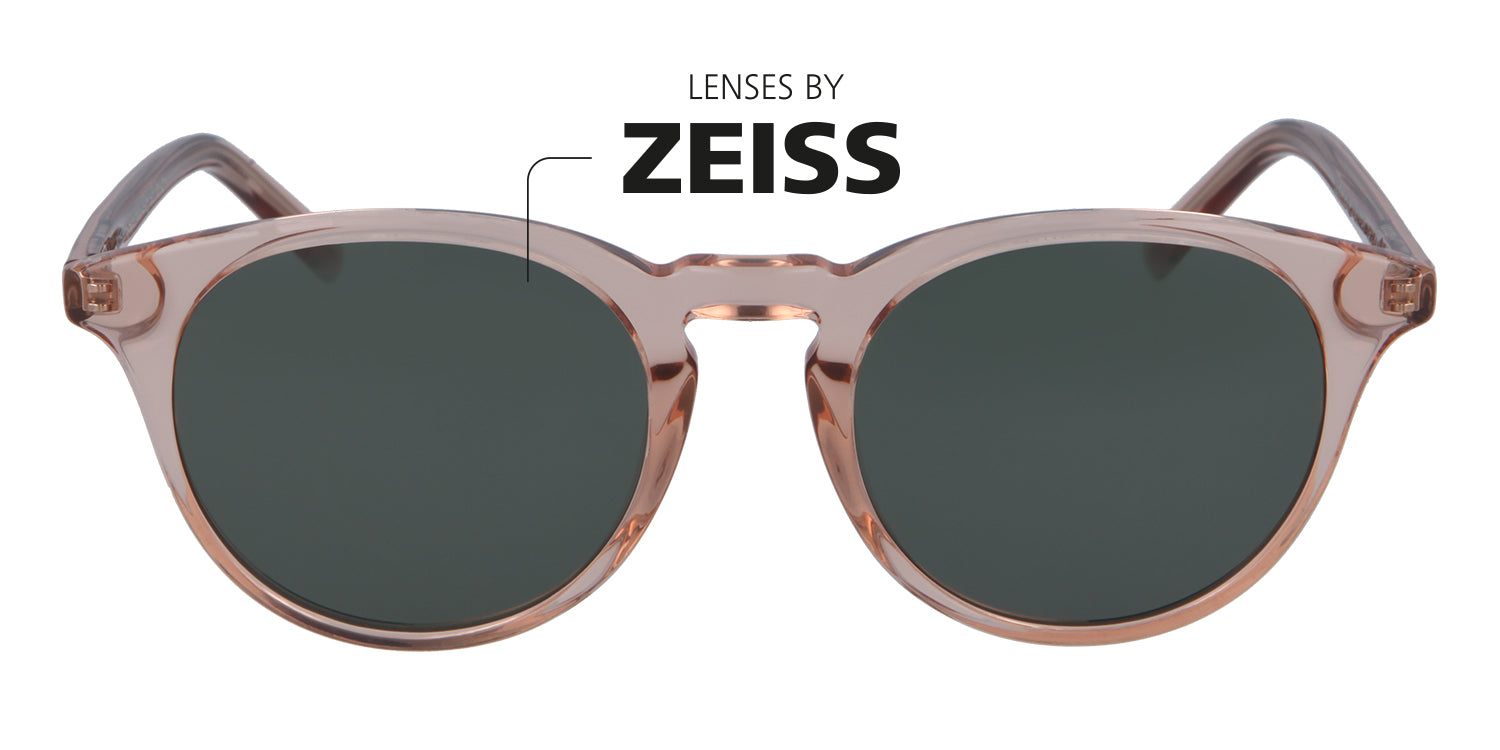 Pink sunglasses with Zeiss lenses, front view #Color_Rose G15